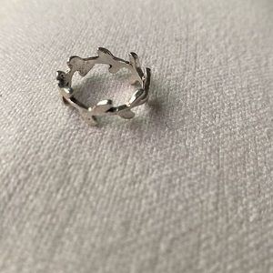 Faux Silver Leaf ring
